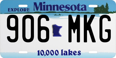 MN license plate 906MKG