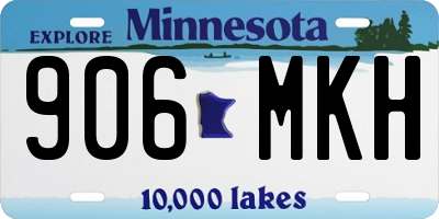 MN license plate 906MKH