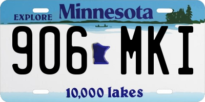 MN license plate 906MKI