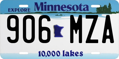 MN license plate 906MZA