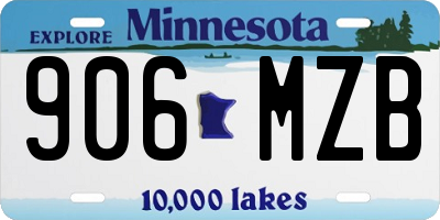 MN license plate 906MZB