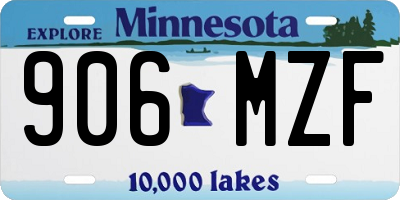 MN license plate 906MZF