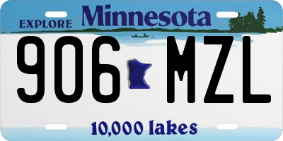 MN license plate 906MZL