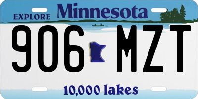 MN license plate 906MZT