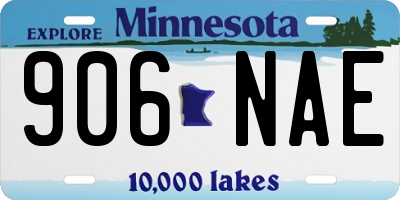 MN license plate 906NAE