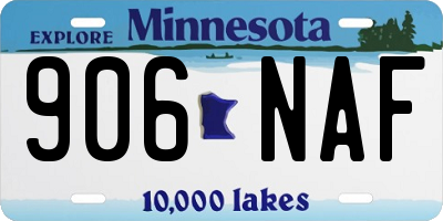 MN license plate 906NAF
