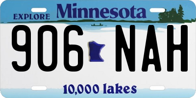 MN license plate 906NAH