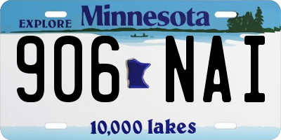 MN license plate 906NAI