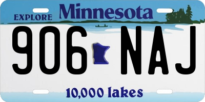 MN license plate 906NAJ