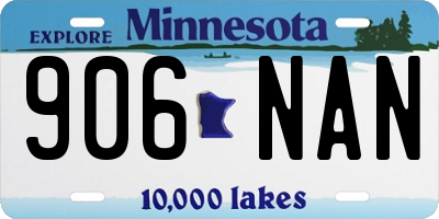MN license plate 906NAN