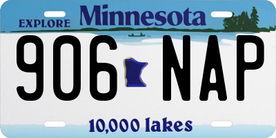 MN license plate 906NAP