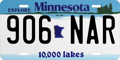 MN license plate 906NAR