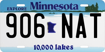 MN license plate 906NAT