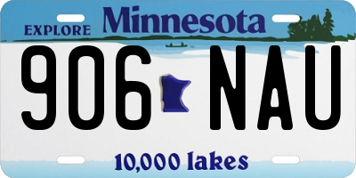 MN license plate 906NAU