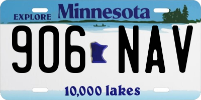 MN license plate 906NAV