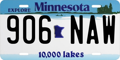 MN license plate 906NAW