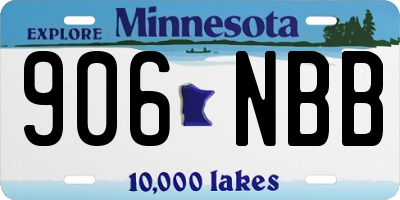 MN license plate 906NBB