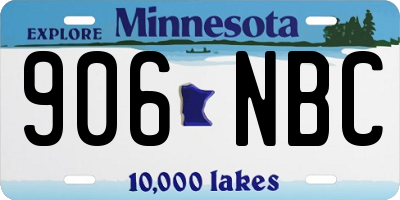 MN license plate 906NBC