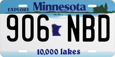 MN license plate 906NBD