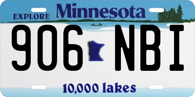 MN license plate 906NBI