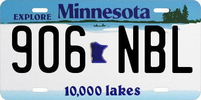 MN license plate 906NBL