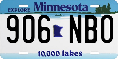 MN license plate 906NBO
