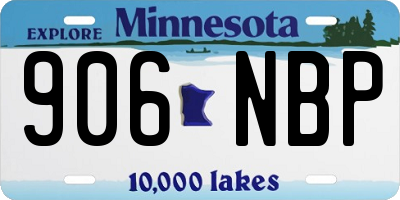 MN license plate 906NBP