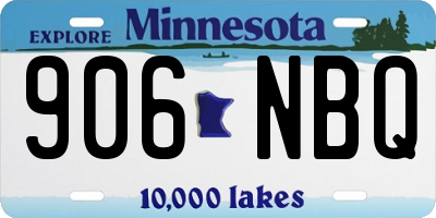 MN license plate 906NBQ
