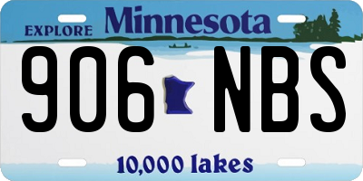 MN license plate 906NBS
