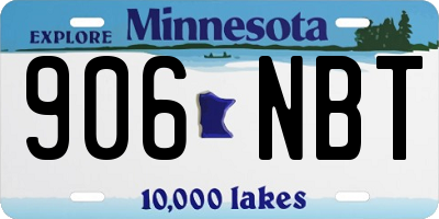 MN license plate 906NBT