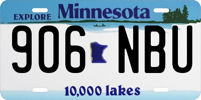 MN license plate 906NBU