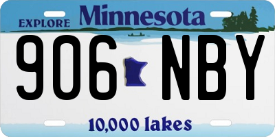 MN license plate 906NBY