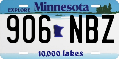 MN license plate 906NBZ