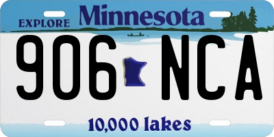 MN license plate 906NCA