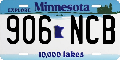 MN license plate 906NCB