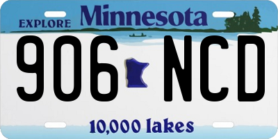 MN license plate 906NCD