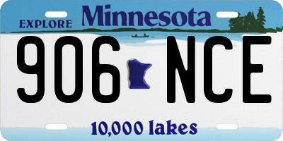 MN license plate 906NCE