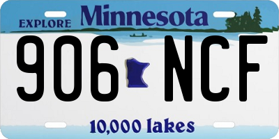 MN license plate 906NCF