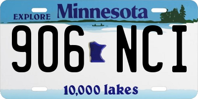 MN license plate 906NCI
