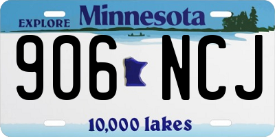 MN license plate 906NCJ