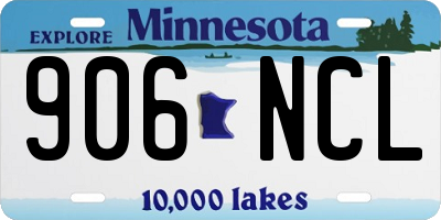 MN license plate 906NCL