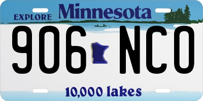 MN license plate 906NCO