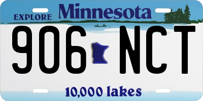 MN license plate 906NCT