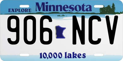 MN license plate 906NCV