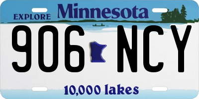 MN license plate 906NCY
