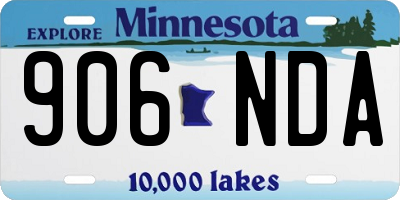 MN license plate 906NDA