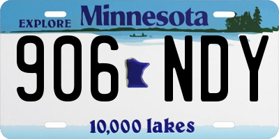 MN license plate 906NDY