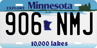 MN license plate 906NMJ