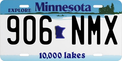 MN license plate 906NMX