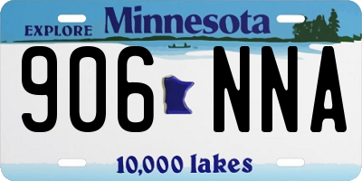 MN license plate 906NNA